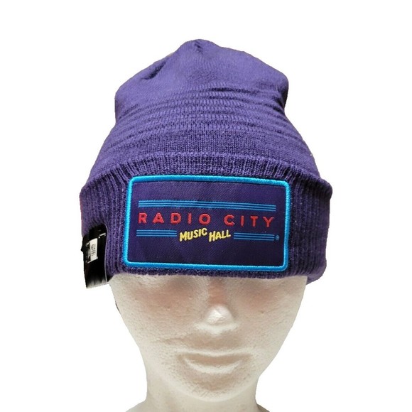New Era Radio City Music Hall Cuffed Beanie Purple NYC OSFA New w/ Tag - Picture 1 of 8